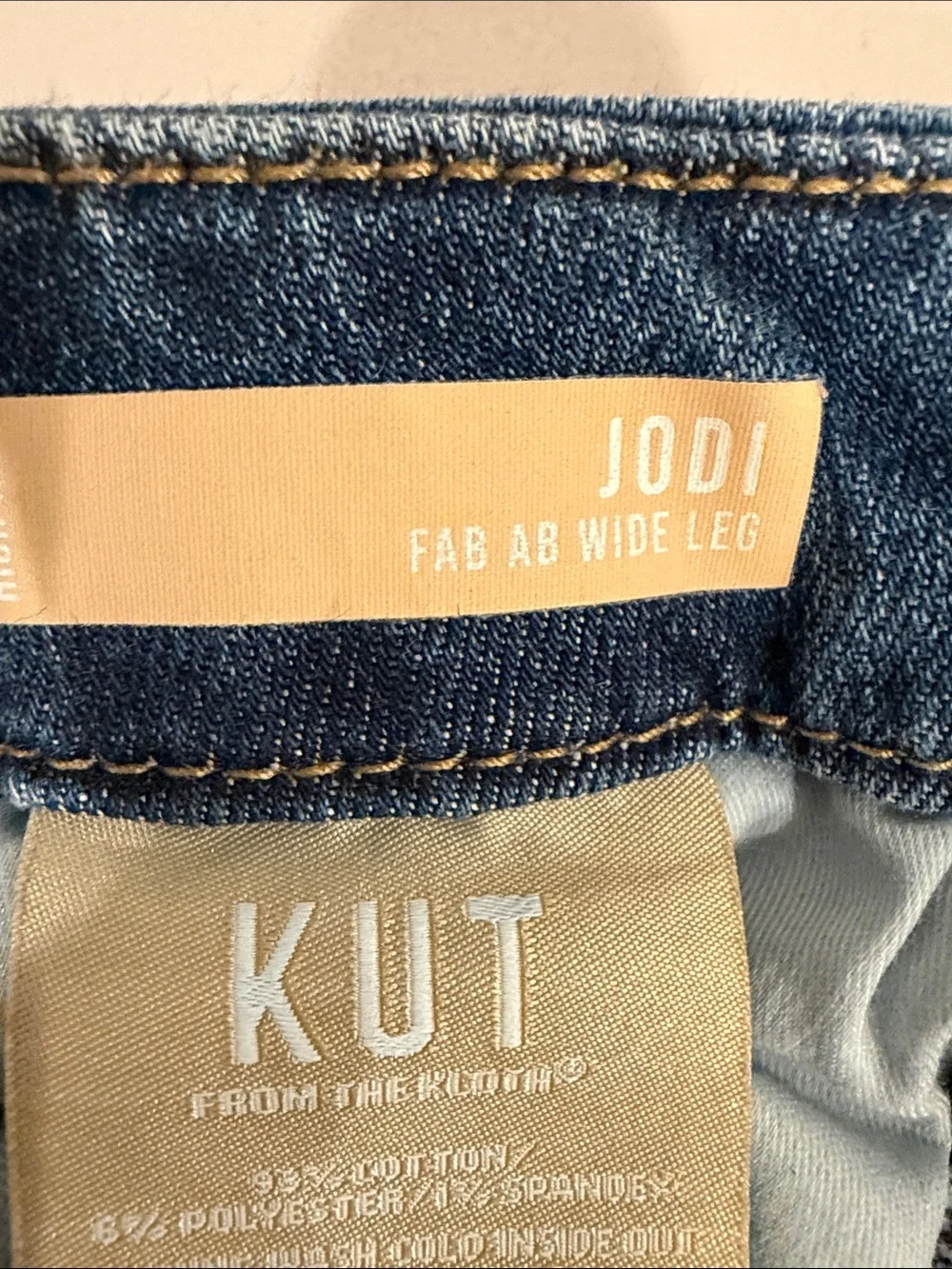 KUT from the Kloth Jodi Fab AB Wide Leg Cargo Jeans Size 12 Medium Wash Denim - Picture 5 of 8
